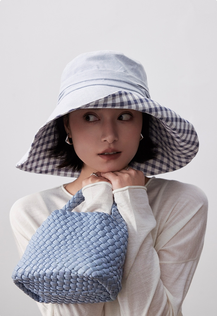Wide Brim Cotton Sun Hat for Women - AOA Fashion Accessories