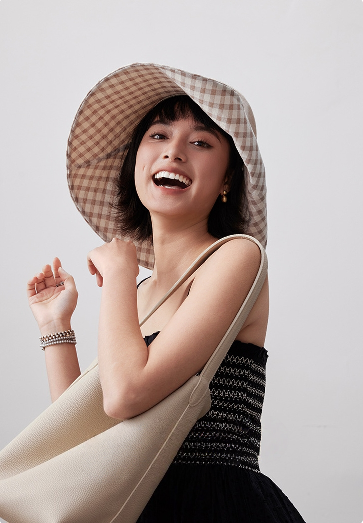 Wide Brim Cotton Sun Hat for Women - AOA Fashion Accessories