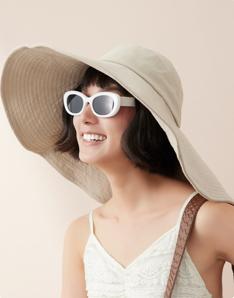 Wide Brim Sun Hat for Women – UV Protection Sun Visor Hat - AOA Fashion Accessories