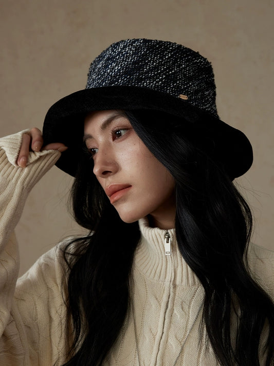Tweed Winter Bucket Hat – Unisex Vintage Style