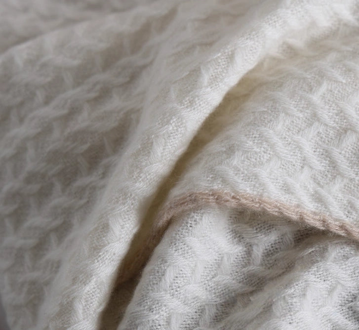 Cashmere Scarf – Classic Embossed Houndstooth Elegance | Multiple Colors