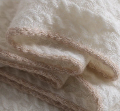 Cashmere Scarf – Classic Embossed Houndstooth Elegance | Multiple Colors