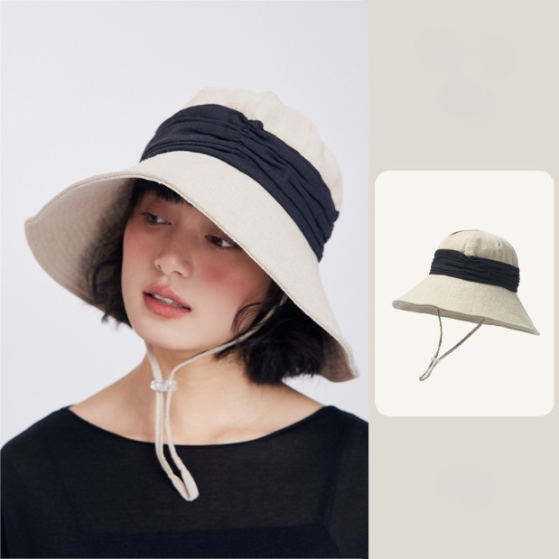 Women’s Wide Brim Sun Hat – Linen Cotton Sun Visor Hat - AOA Fashion Accessories