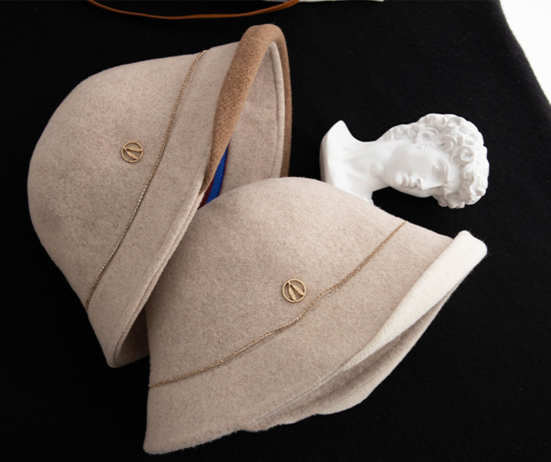 Wool Bucket Hat – Cute Wool Design in Beige - OESLO