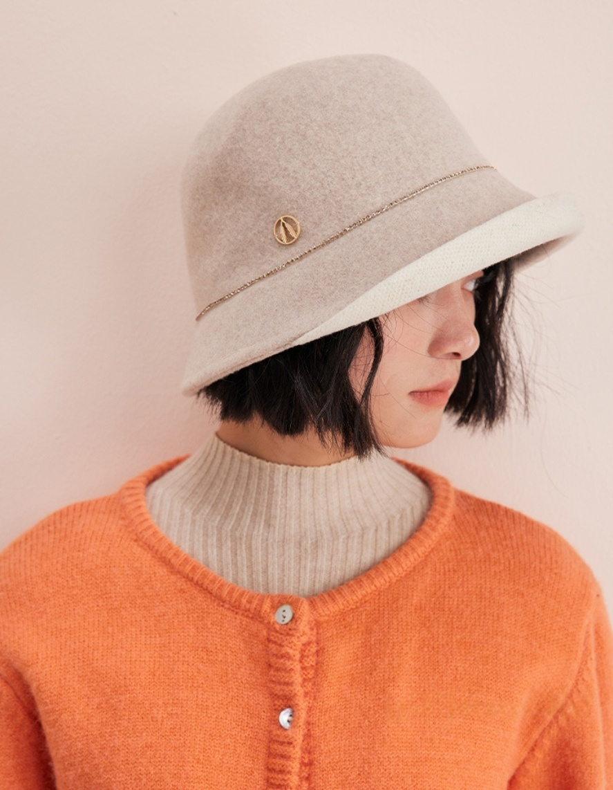 Wool Bucket Hat – Cute Wool Design in Beige - OESLO
