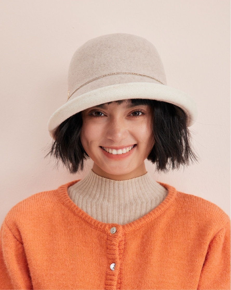 Wool Bucket Hat – Cute Wool Design in Beige - OESLO