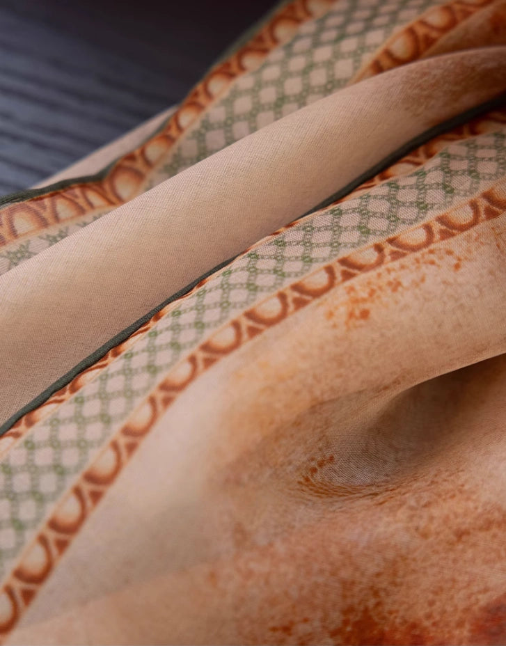 Silk Square Scarf - Xiangyunsha Plant-Dyed - AOA Fashion Accessories