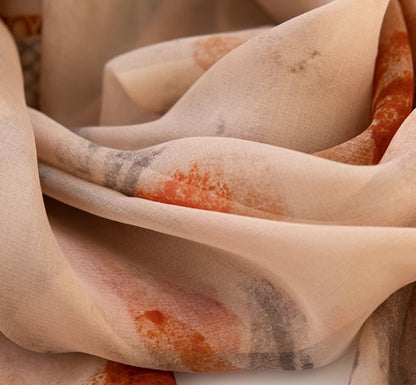 Silk Square Scarf - Xiangyunsha Plant-Dyed - AOA Fashion Accessories