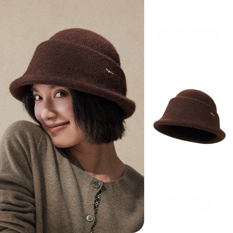 Elegant Solid Knit Bucket Hat for Women | Multiple Colors - OESLO