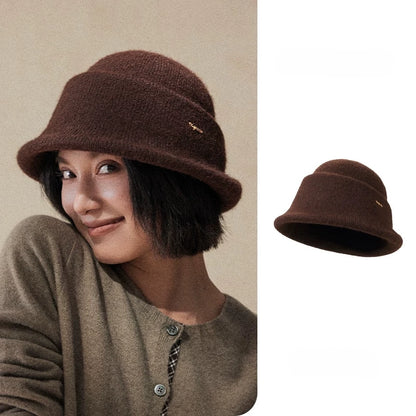 Elegant Solid Knit Bucket Hat for Women | Multiple Colors - OESLO