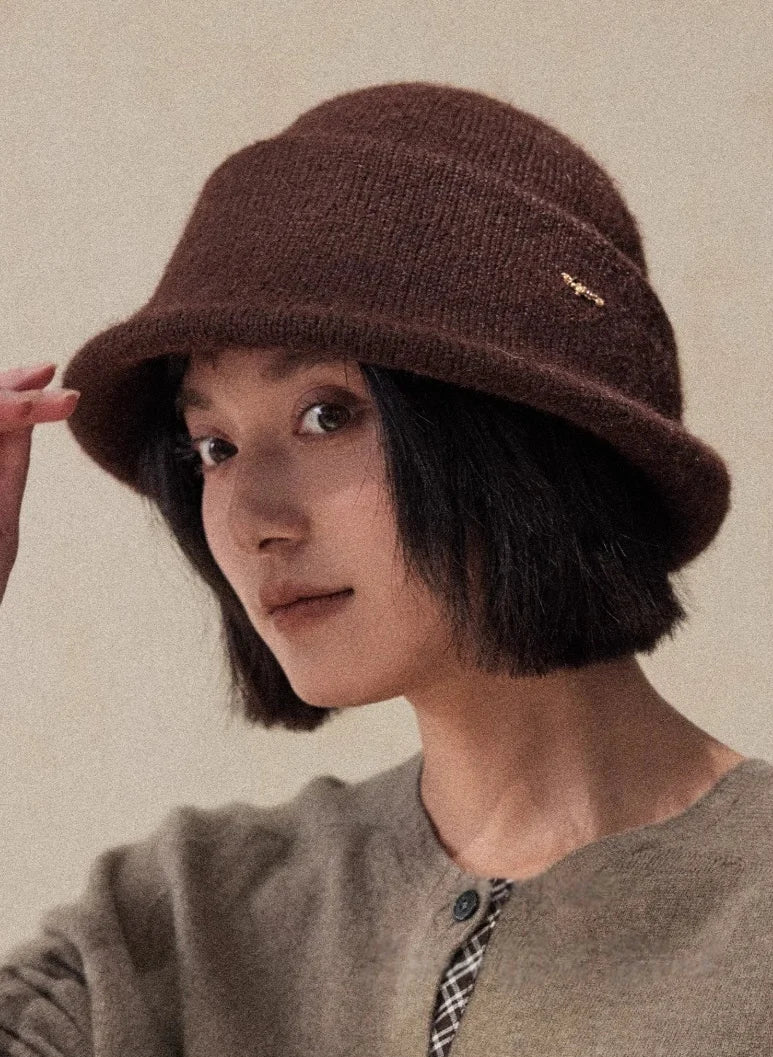 Elegant Solid Knit Bucket Hat for Women | Multiple Colors - OESLO