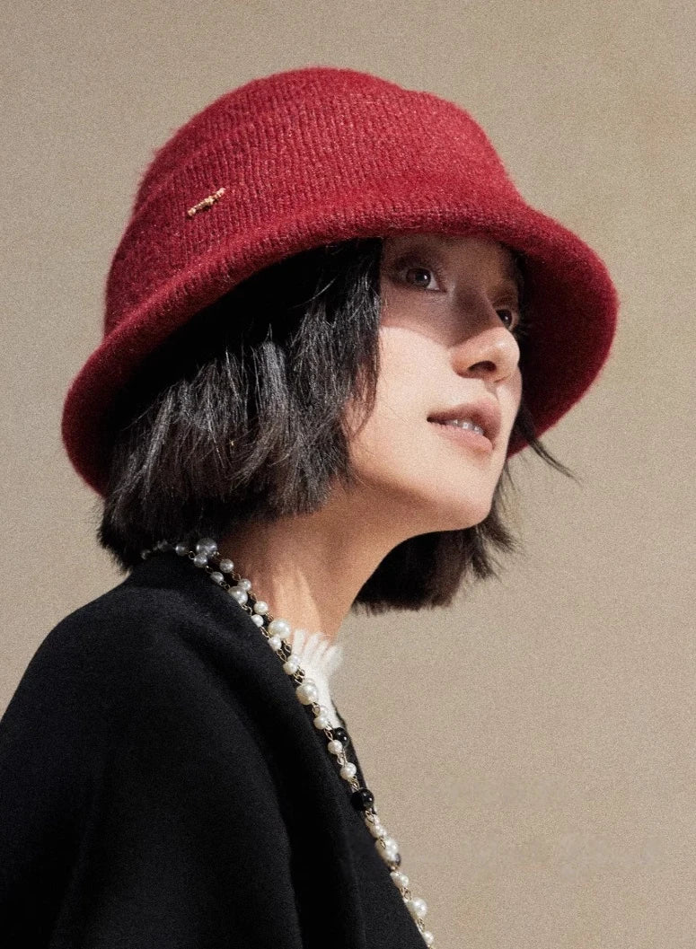 Elegant Solid Knit Bucket Hat for Women | Multiple Colors - OESLO