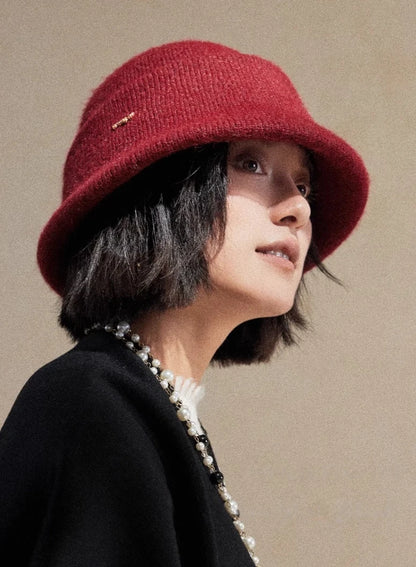 Elegant Solid Knit Bucket Hat for Women | Multiple Colors - OESLO