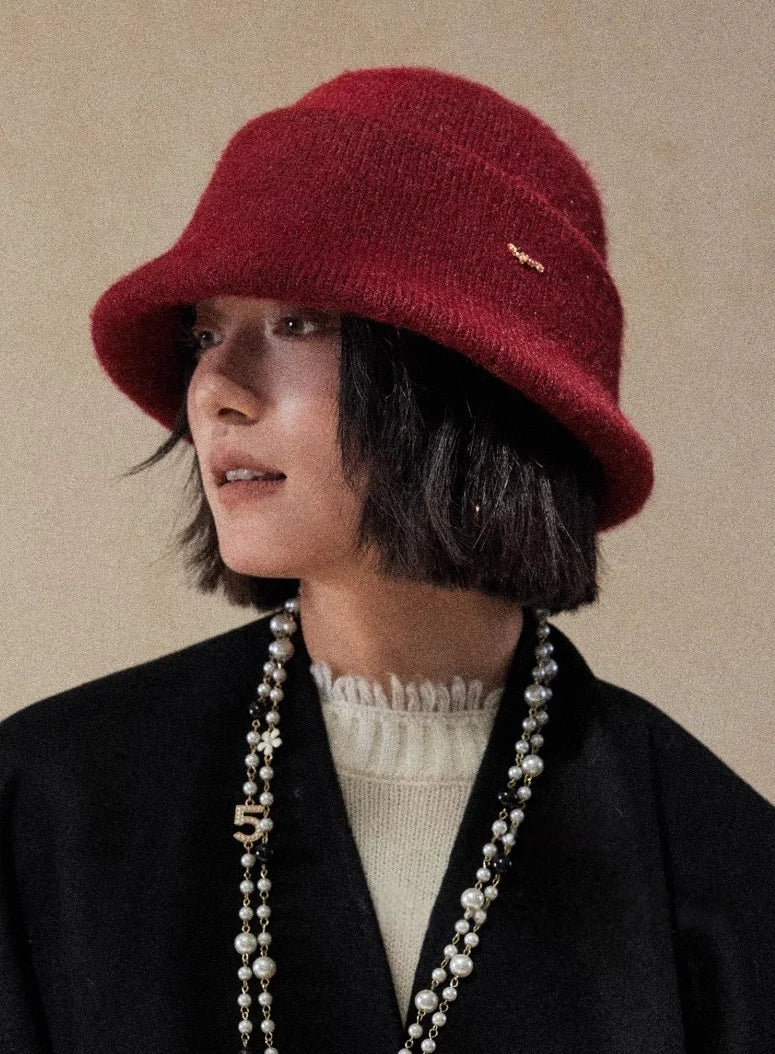 Elegant Solid Knit Bucket Hat for Women | Multiple Colors - OESLO