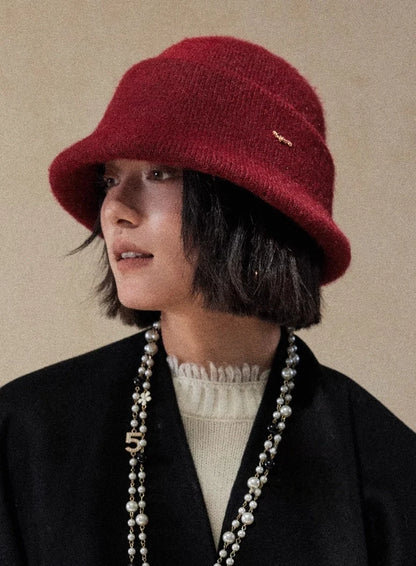 Elegant Solid Knit Bucket Hat for Women | Multiple Colors - OESLO