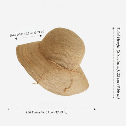 raffia wide brim sun hat size detail natural straw summer hat dimensions