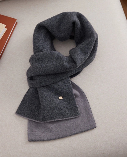 Premium Reversible Two-Tone 100% Wool Winter Scarf | Multiple Colors