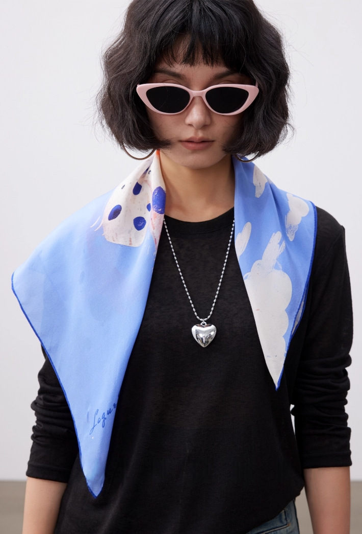 Dalmatian Delight 100% Silk Scarf – 65x65cm - AOA Fashion Accessories