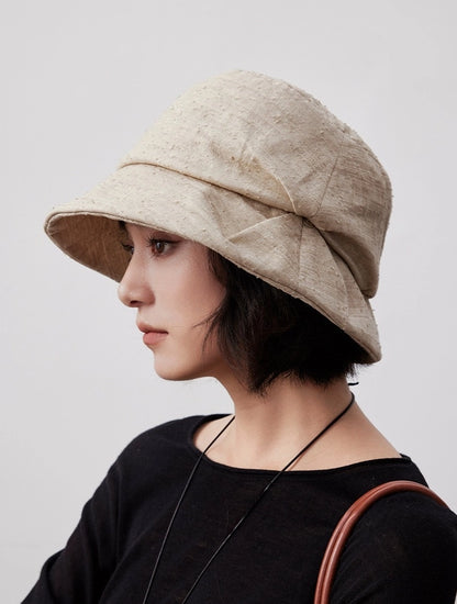 pleated bucket hat women side profile breathable summer sun hat