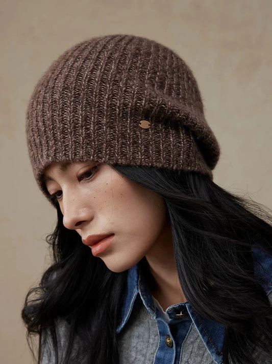 Relaxed Ribbed Knit Wool Beanie Hat | Multiple Colors