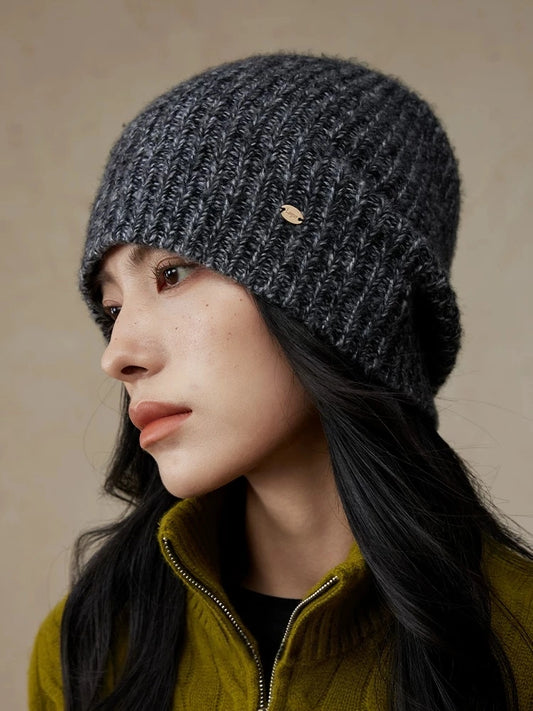 Relaxed Ribbed Knit Wool Beanie Hat | Multiple Colors